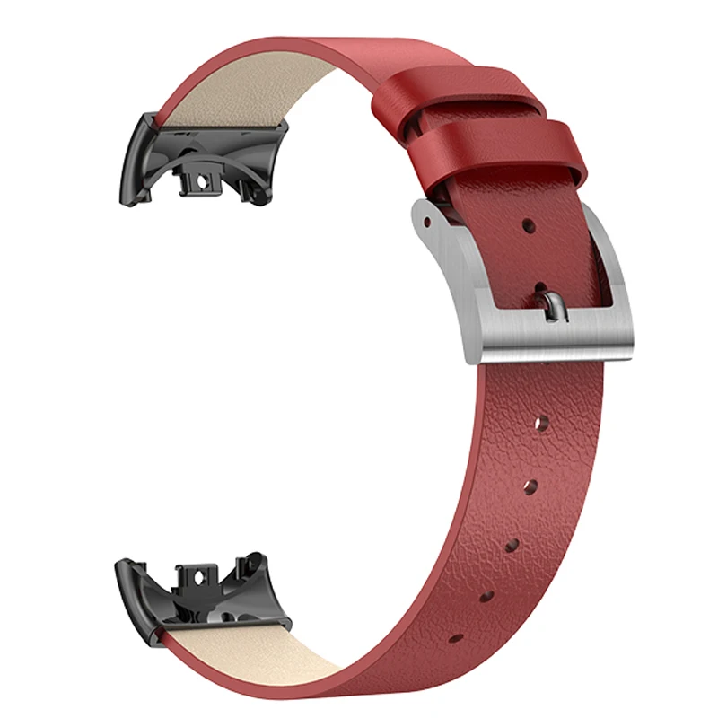 Leren bandje voor Mi Band 10 9 8 horlogebandje roestvrijstalen gespsluiting armband voor Xiaomi Smart Band 8 9 10 polsband accessoires
