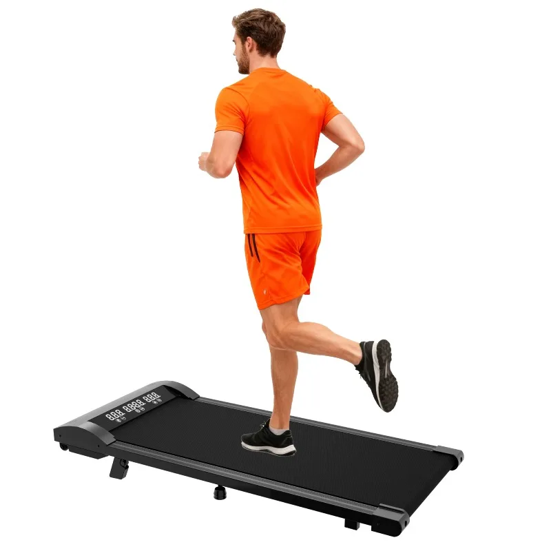 

Portable Home Fitness Electric Treadmill with LED Screen Manual Incline Speed Adjustment Walking Pad Without Heart Rate Test