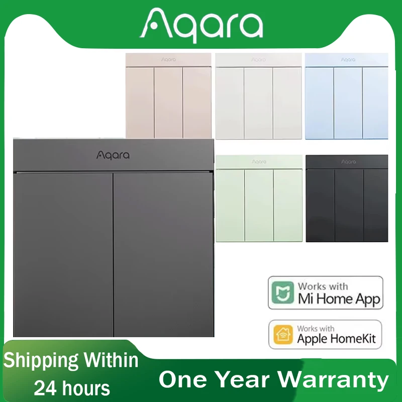Aqara Smart Wall Switch H1M with Neutral 1/2/3 Key Zigbee 3.0 Wireless Key Light Switch light switches for wall For Homekit
