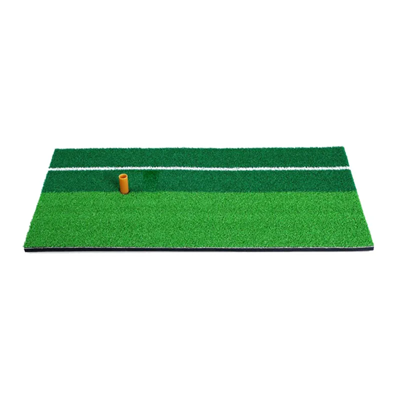 

Portable two-color grass with markings golf training mat