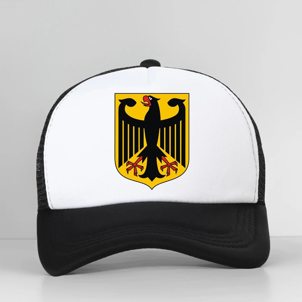 

Coat of Arms of Iraq mesh Baseball Cap Fashion Men Eagle Bundesadler Summer Adjustable cool Trucker Hat