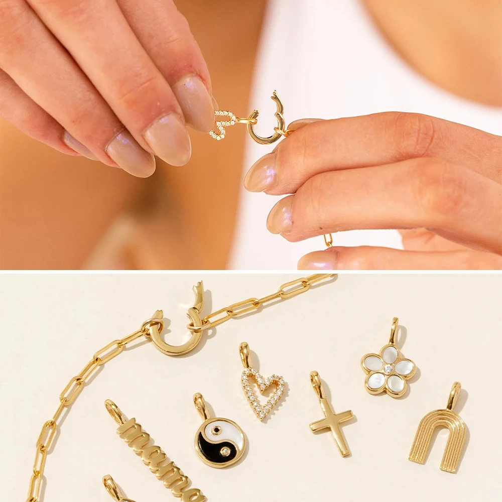 أساور eManco Rolo Charm DIY من الفولاذ المقاوم للصدأ مشبك ورق قابل للتعديل إكسسوارات سوار مصنع مجوهرات نسائي مصنوع يدويًا #5