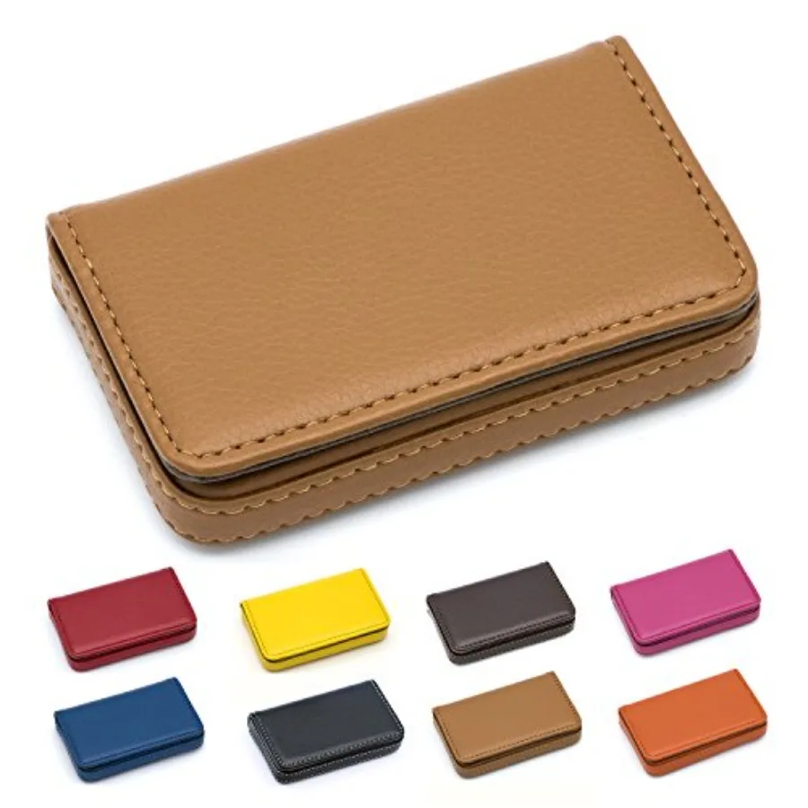 

Business Name Card Holder Luxury PU Leather, Business Name Card Holder Wallet Cit card ID Case/Holder For Men and Women - Keep