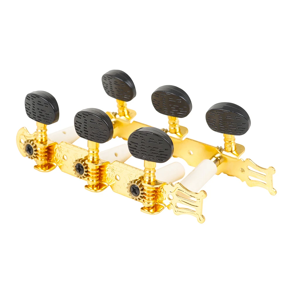 

2 Pcs Classical Guitar String Tuning Pegs Gold Metal Open Machine Heads Tuners Guitar Stringed Instrument Parts & Accessories