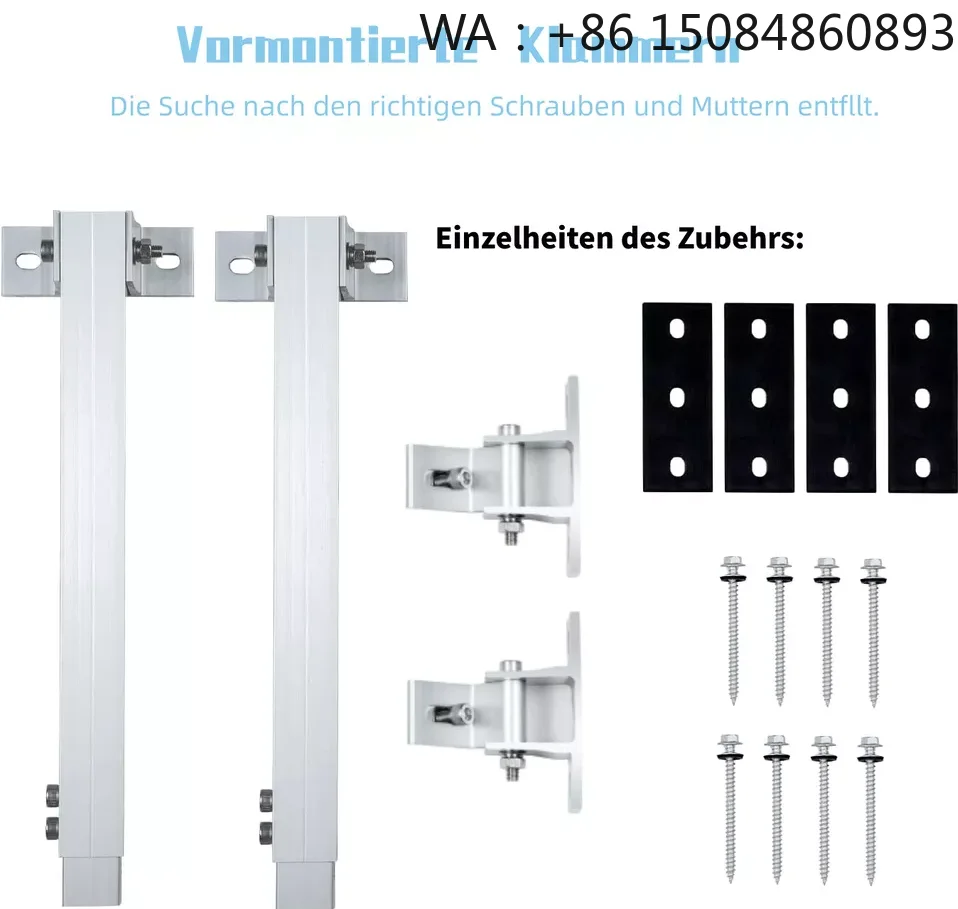 Flat Balcony Dual Use Solar Mounting System, Adjustable PV Structure Accessories, Multifunctional Solar Energy Fittings for Home