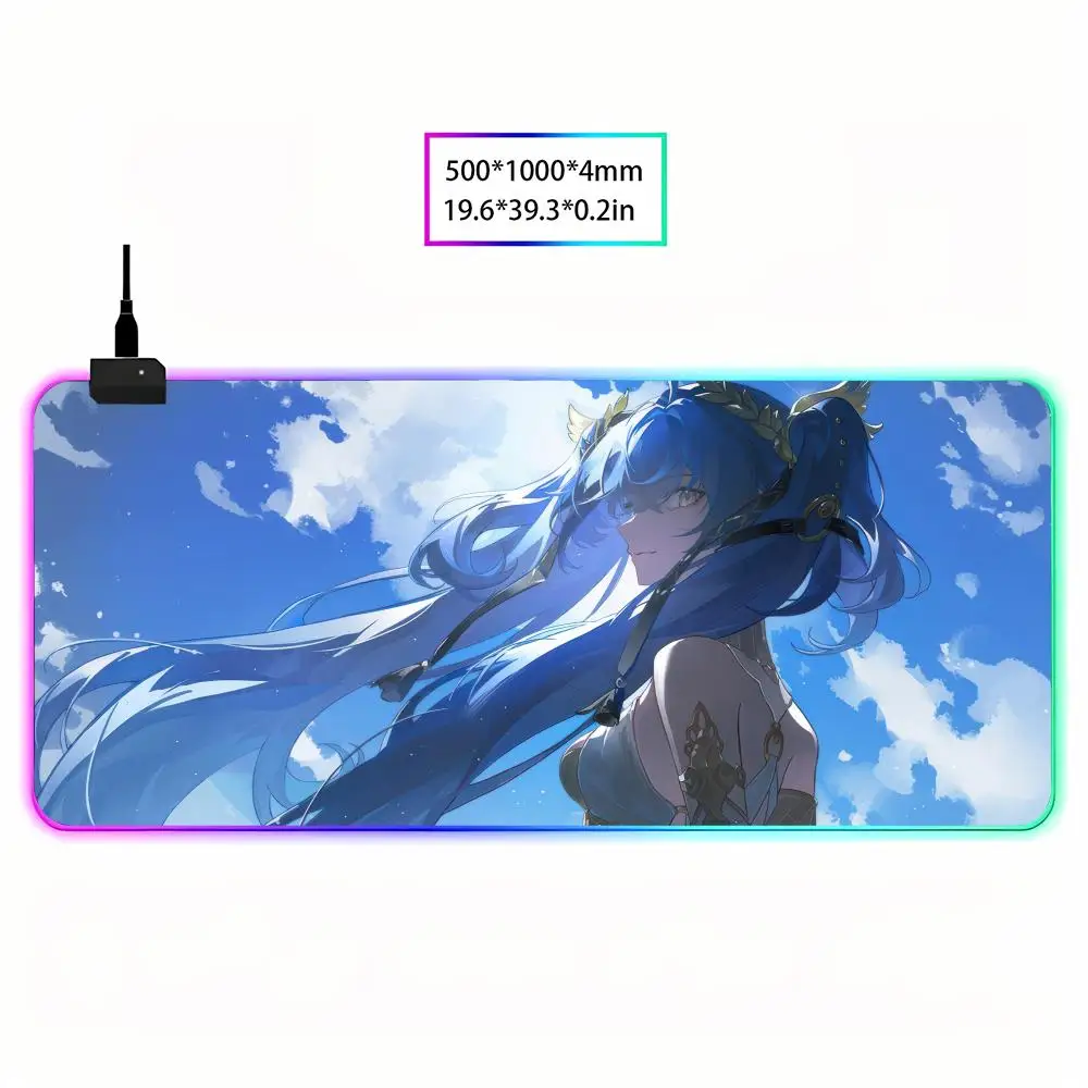 

Iuno Wuthering Waves RGB XXL Mouse Pad - Hot-Selling Gaming Glow, Smooth Waterproof AntiSlip, Game Themed Desk Decor for Gamers