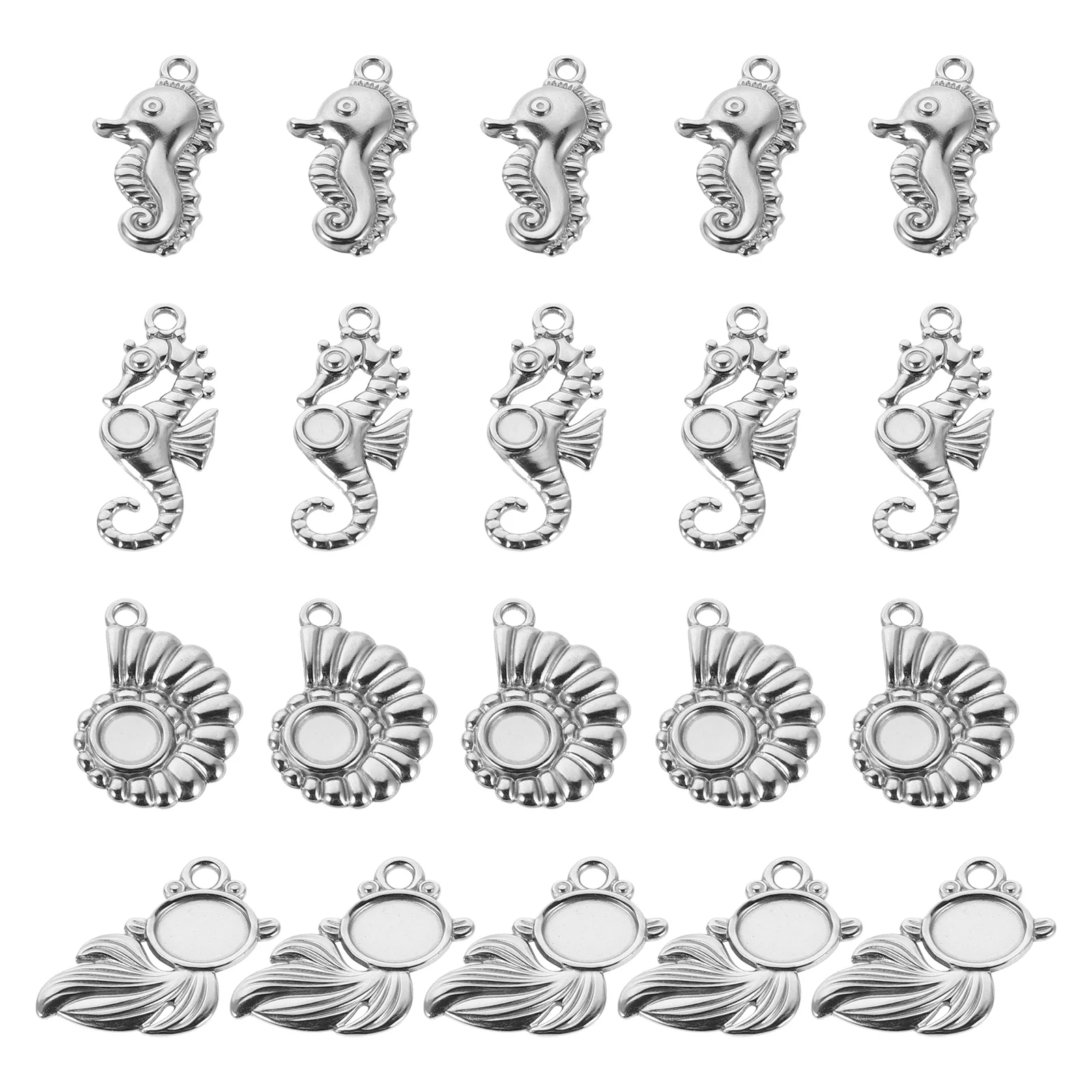 

Marine Handmade Jewelry Conch Animal Charms Accessories Silver Earrings