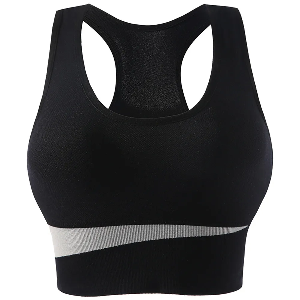 Sports bra for women with large chest and small running, shock-absorbing gathering, no steel ring sports fitness yoga vest