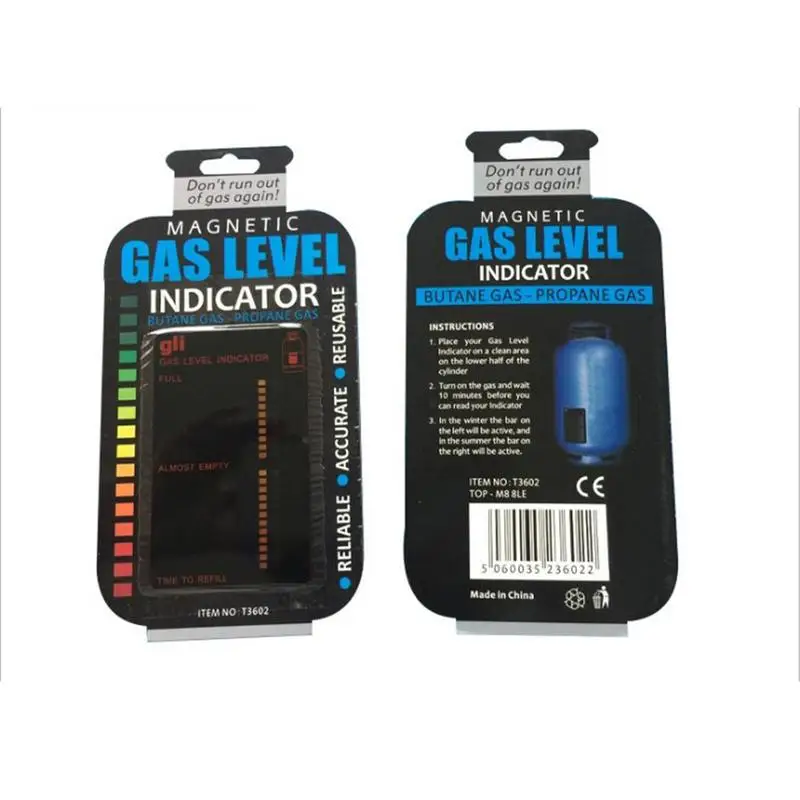 Magnetic Gas Level Indicator Gas Cylinder Tool Propane LPG Fuel Gauge Caravan Bottle Temperature Measuring