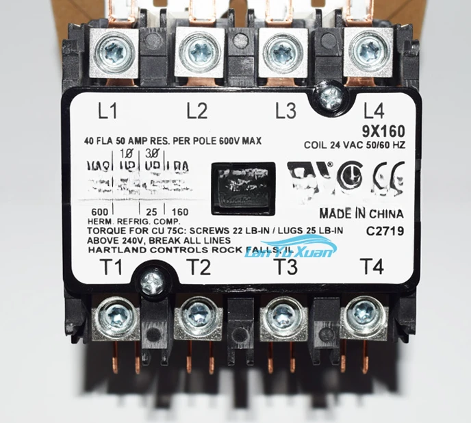 9X160 HCC-4XQ04YT129 American Four Pole AC Contactor for Flymat Cutting Machine 60A 80A