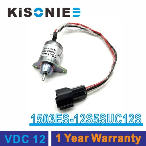 1503ES-12S5SUC12S Solenoide de apagado de combustible de 12 V 119233 -77932 para el solenoide de parada del motor Yanmar de excavadora Hyundai Daewoo Komatsu