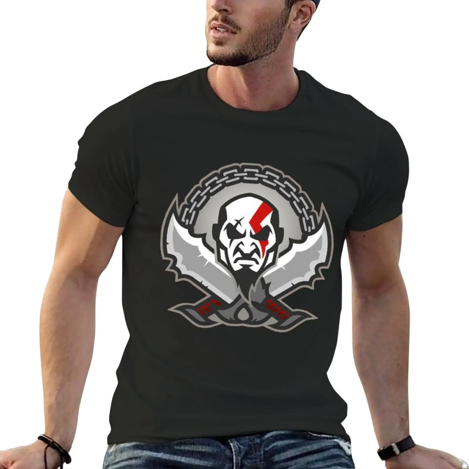 Kratos T-Shirt man clothes customizeds graphic tee shirt mens vintage t shirts