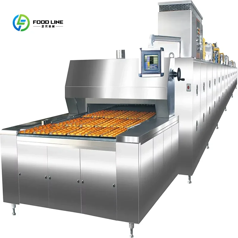 Automatic Industrial Bakery Production Line Electric Gas Fired Tunnel Oven Baking Bread Biscuits and Cakes Customized