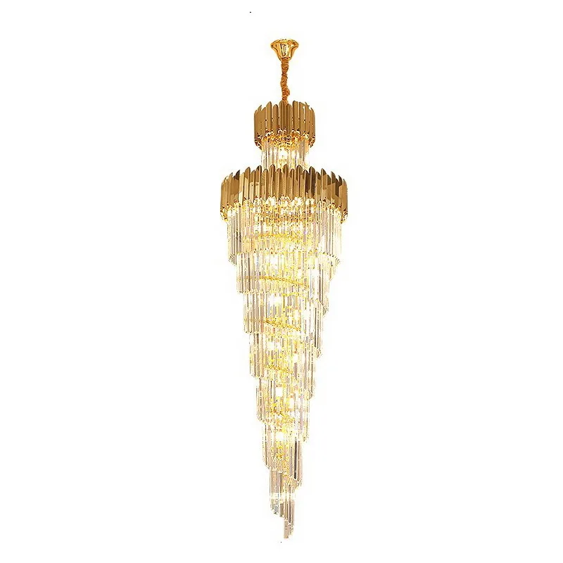 

Large Customizable LED Chandelier Crystal Design Pendant Lamp Switch Control E12 Bulb Base OEM ODM Suspension Lighting Projects