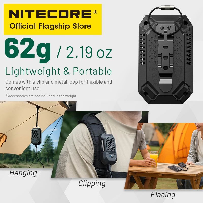 NITECORE EMR15 مبيد الحشرات الإلكترونية المحمولة 16ft USB-C شحن للتخييم الصيد ليلة الجري المشي الكلب الرحلات النوم