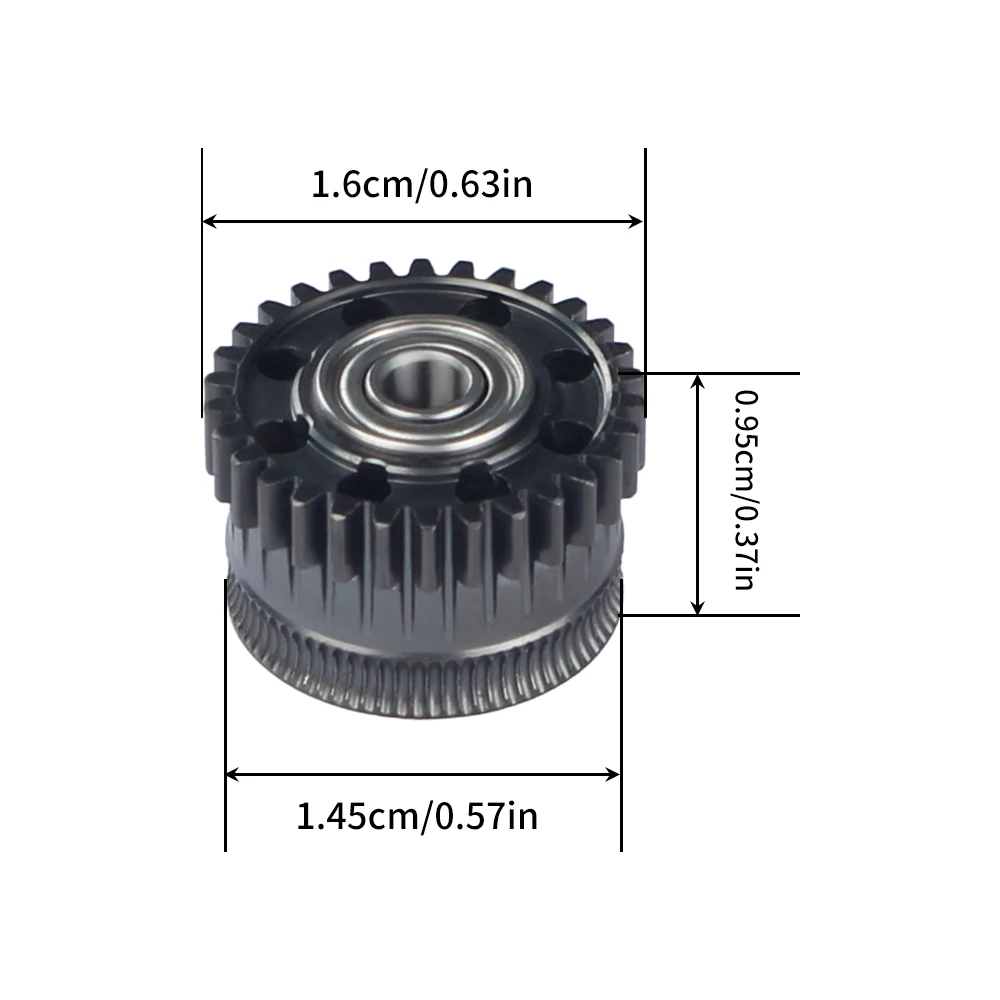 Für Creality K2 Plus, verbessertes Extrusionsgetriebesatz, hitzebeständiges Nickel-DLC-beschichtetes Material für K2 Plus
