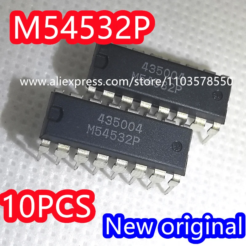 (10PCS) 100% New original M54532P direct insertion DIP16 with clamp diode 4 units 1.5A Darlington transistor M54532