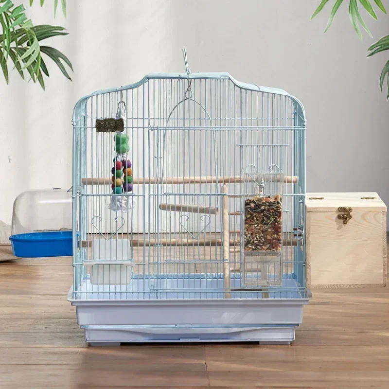 Space Comfort Bird Cage Easy Install Parrot Cage Drawer Design Easy Cleaning Strong Durable Bird Cage Accessories Safe Pet House