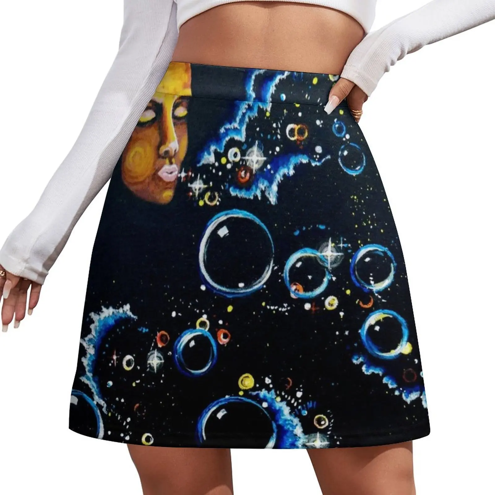 

Creativity, an acrylic painting Mini Skirt clothes women's skirt 2025 trend mini denim skirt Mini