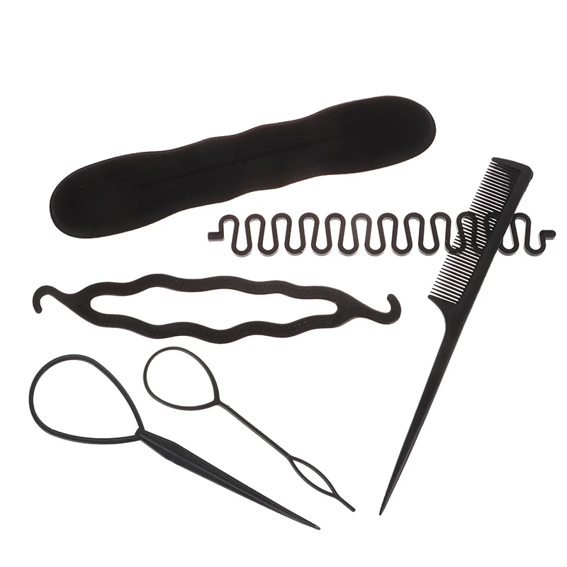 Versatile Hair Braiding Tool Set With Hair Pin Bun Roller Twist Curler And Ponytail DIY Hair Styling Accessories