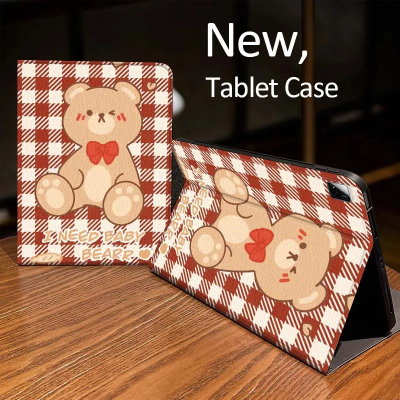 

Чехол для планшета Xiaomi Mi Redmi Pad 2 4 5 7S 6S 6 7 8 Plus SE Pro K 2025 дюймов 8.7 11 с мультяшным медведем и волшебной палочкой