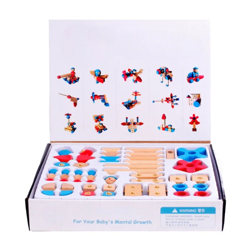 Kinder Spielzeug Holz Puzzle Montieren Diy Bausteine Set Montessori Spielzeug Konstruktor Magnetische Blöcke Puppenhaus Zubehör