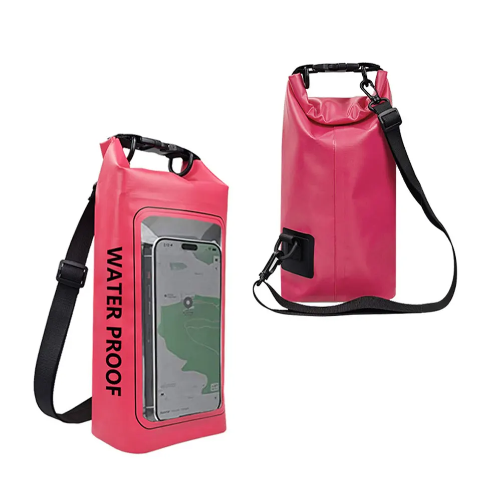 2L/5L Wasserdichte Trockentasche mit Touchscreen, Schwimmen, wasserdichte PVC-Tasche, Rafting, schwimmende Outdoor-Sporttasche, Aufbewahrungstasche für Surfbrett und Kajak – Detail 17