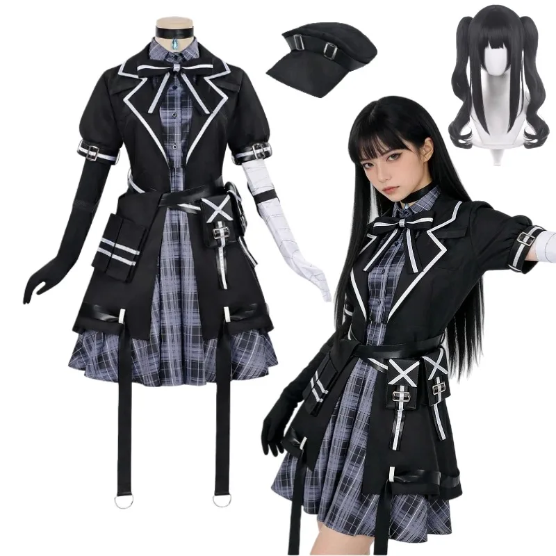 

Anime Game Kurobe Nanoka Cosplay Costume Coat Dress Uniform Wig Suit for Women Halloween Comic Exhibition Roleplay Outfit