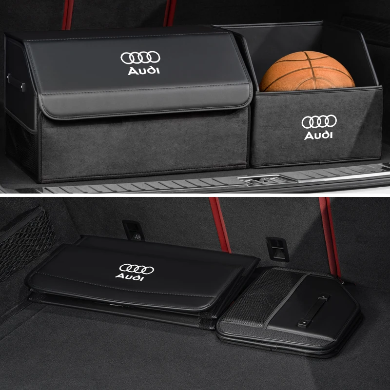 Car Trunk Storage Box Collapsible Travel Organizer Bag For Audi ABT A1 A3 A4 A5 A6 A7 A8 Q2 Q3 Q5 Q7 Q8 Quattro S7 S8 RS5 S3 S4