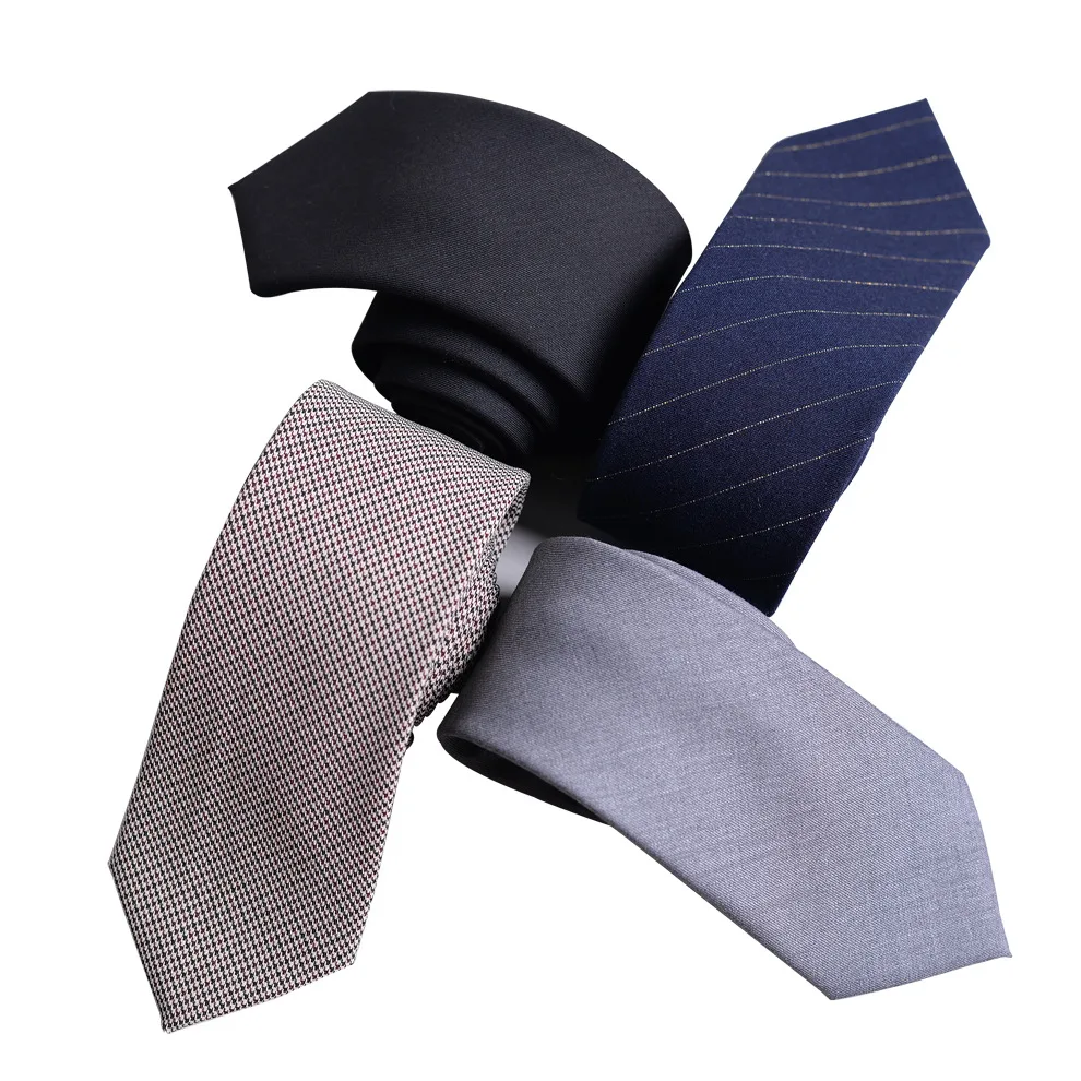 Corbata gris elegante para hombre, vestido Formal de lujo, trabajo de negocios, trabajo de ocupación, estudiante, novio, boda, corbata de mano negra, corbatas de lujo para hombre