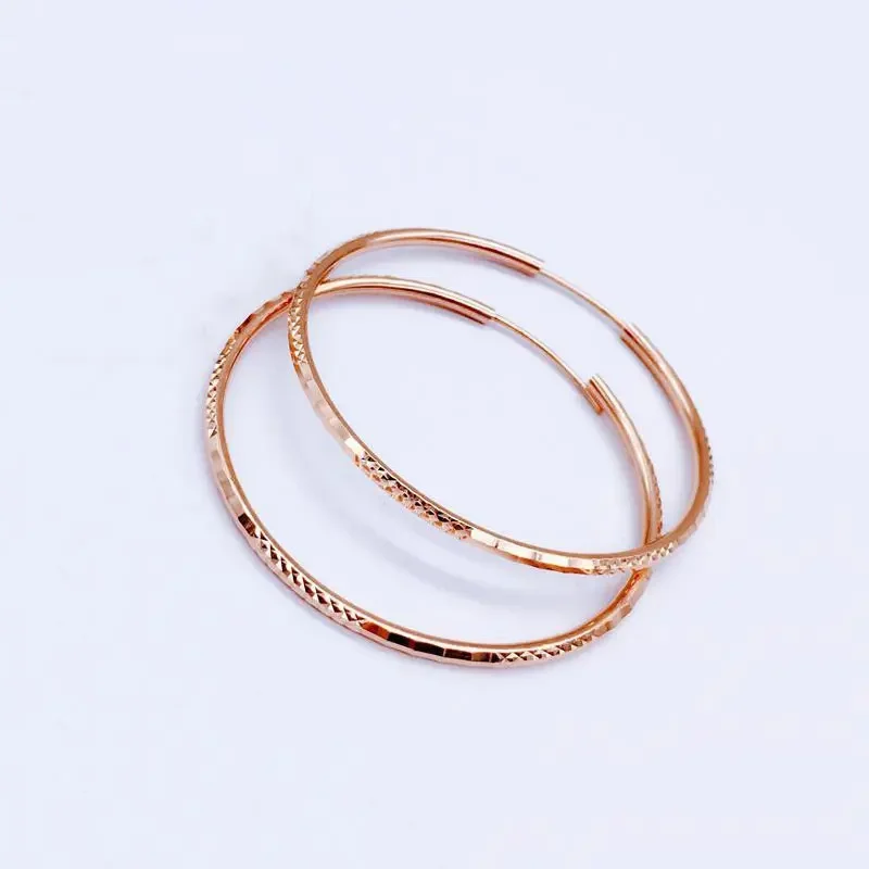 Fashion Charms Earrings for Women Classic Exaggerated Glamour Big Circle Hoop Earings Banquet Copper Plated Rose Gold  Jewelry