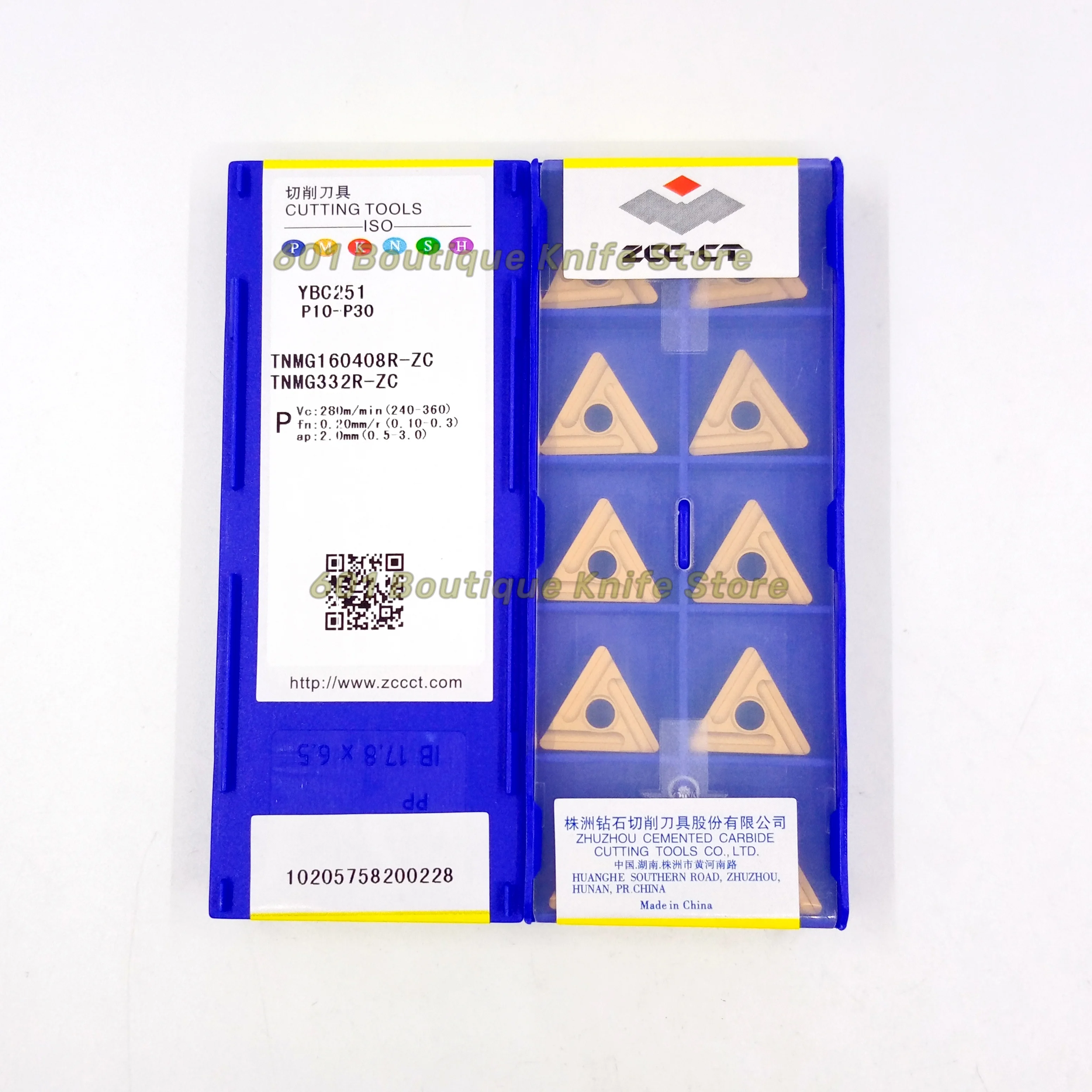 Free shipping YBC251 TNMG160408R-ZC 10pcs/set 100% ZCC.CT Carbide insert Processing: steel