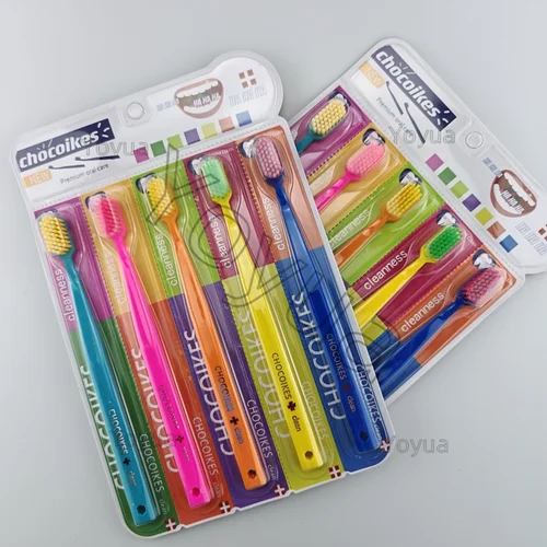 Imagen 2 del producto 50 Uds. Cepillo de dientes Ultra suave de colores para hombres y mujeres, cepillo de dientes doméstico para adultos, cepillo de dientes de ortodoncia, higiene bucal para encías sensibles