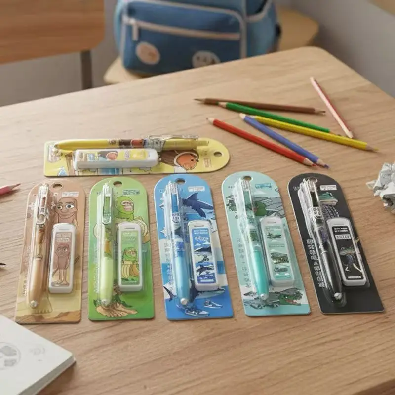 

Механический карандаш Tungtungsahur, 0,5 мм, случайная упаковка из 1/3/4/6 шт. для художественного рисования, студенческие канцелярские принадлежности, автоматический карандаш