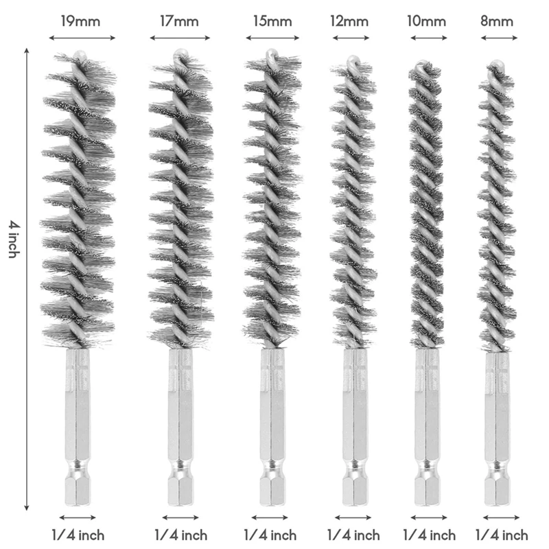 Petite brosse métallique en acier inoxydable, ensemble de brosses métalliques pour perceuse, livres et livres, différents types, 18 pièces