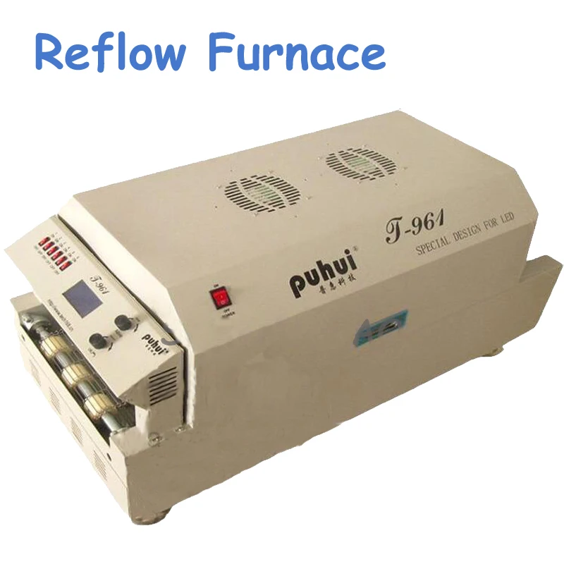 1pc Micro SMT Intelligent Infrared Reflow Welder 220V Reflow Furnace 6 Temperature Zone Channel Reflow Welder T-961