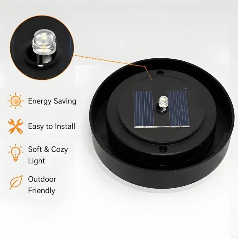 Solar Lantern Replacement Light for Multi Lantern Updates, 8 Warm White LED Insert 4 Pack for Patio Garden Hanging Decor