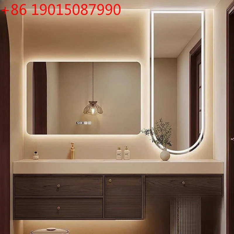 

Комплект мебели для ванной: тумба с раковиной из Corian, интегрированная бесшовная раковина из сланца с горячей гибкой, цельная раковина-умывальник