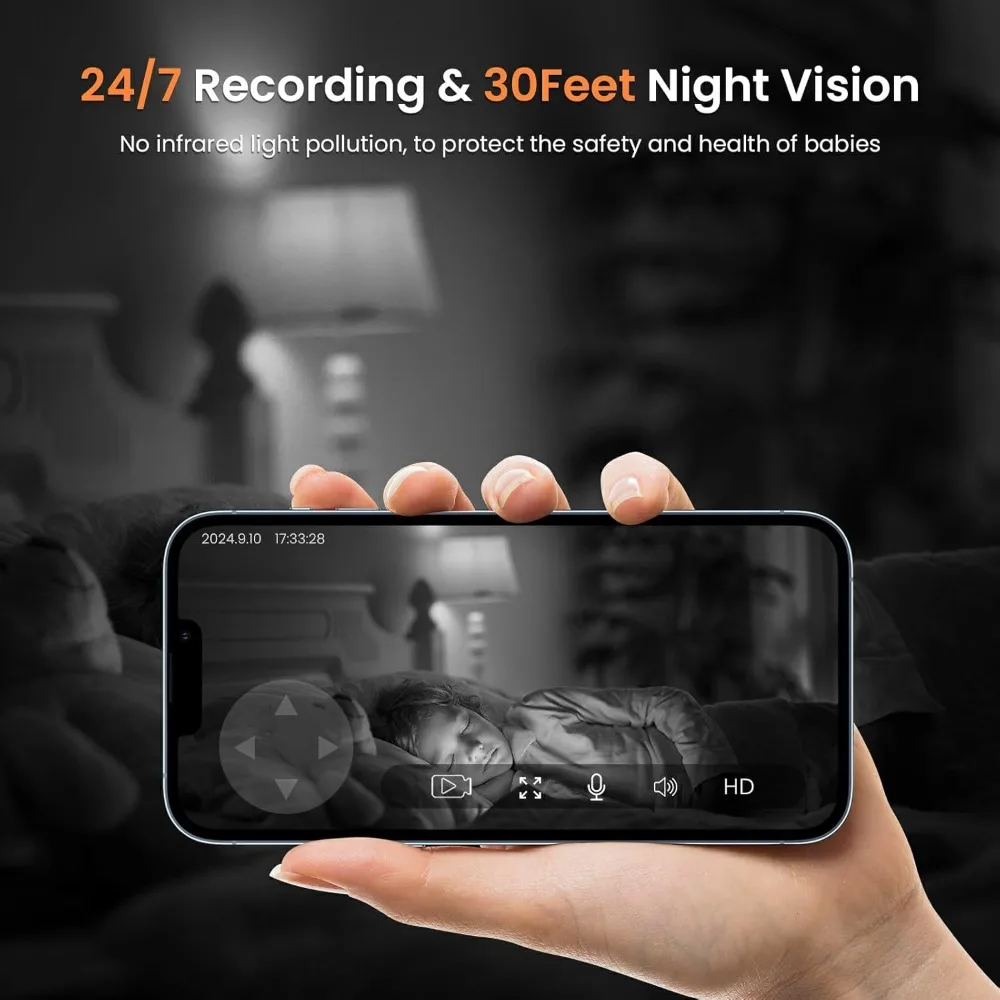 Telecamera per animali domestici 360 °   telecamere di sicurezza domestiche con audio bidirezionale, visione notturna, rilevamento del movimento, telecamera per cani con app telefonica, panoramica/inclinazione, cloud e