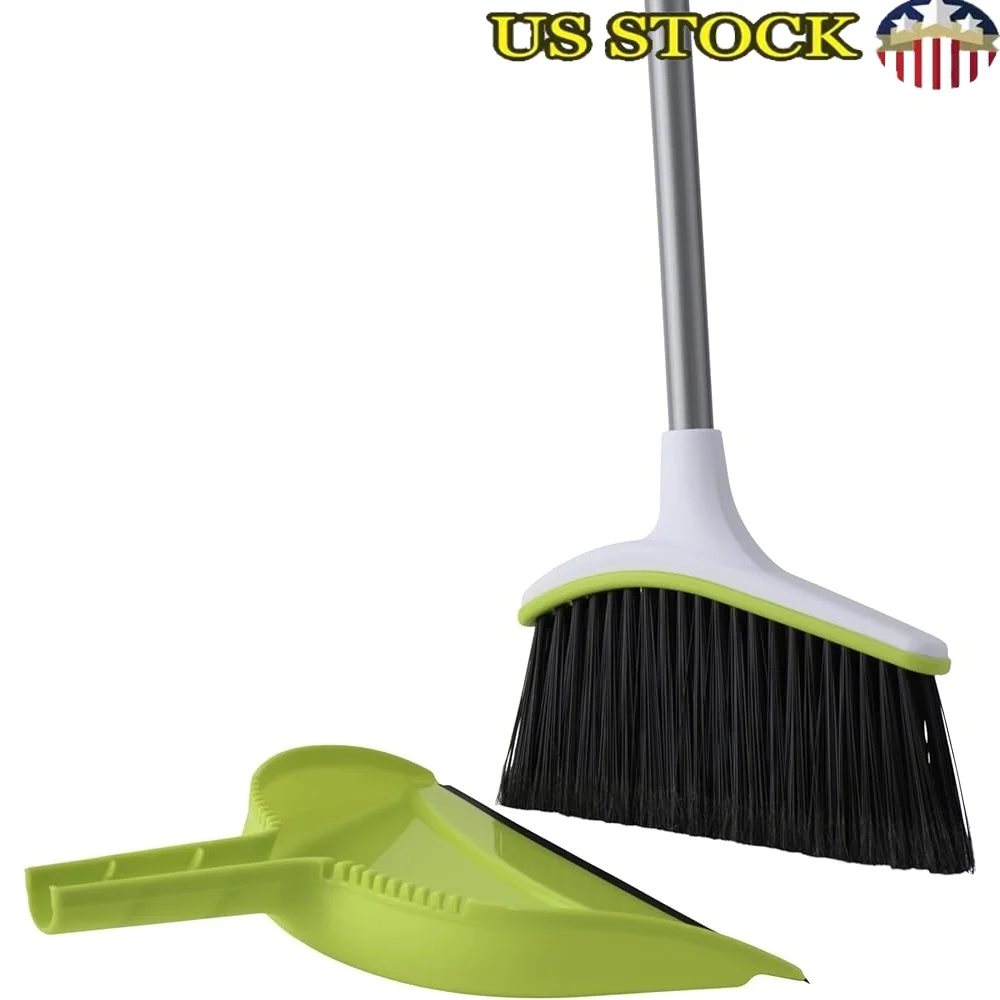 

44-дюймовый набор метлы и совок. Инновационный дизайн. Прочная щетина. Идеальная эффективная плитка для уборки дома и деревянные поверхности.