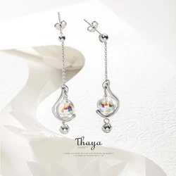 Thaya Romantic Style Women Drop Earring S925 Silver Needle Crystal Dangle Earrings For Female Special Fashion Fine Jewelry Gifts
