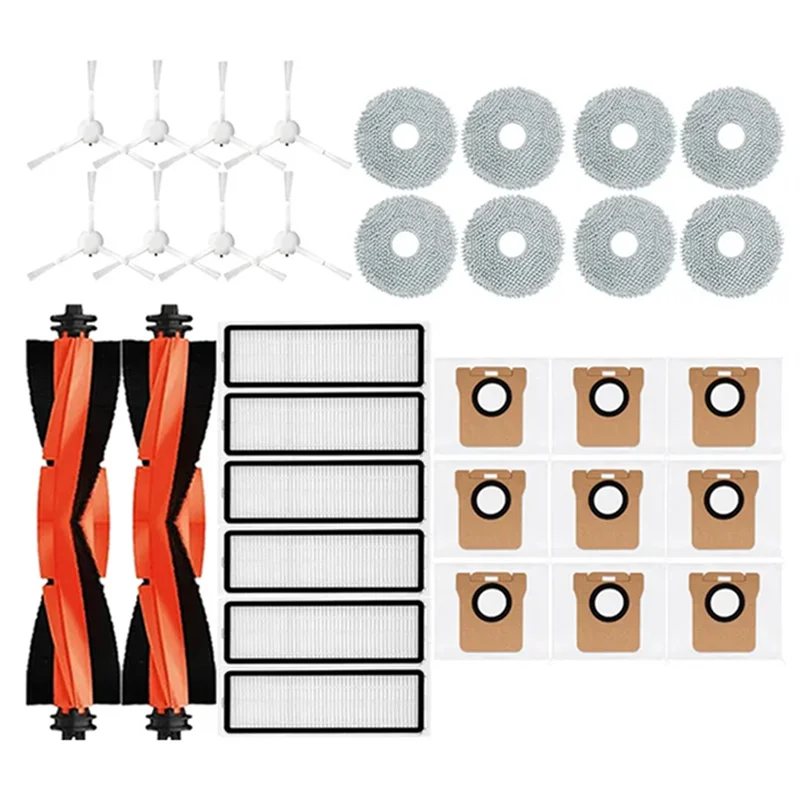 WHYY-para Xiaomi Robot aspirador X20 + / X20 Plus, piezas, accesorios, Cepillo Lateral principal, filtro Hepa, paño de mopa, bolsas de polvo de repuesto