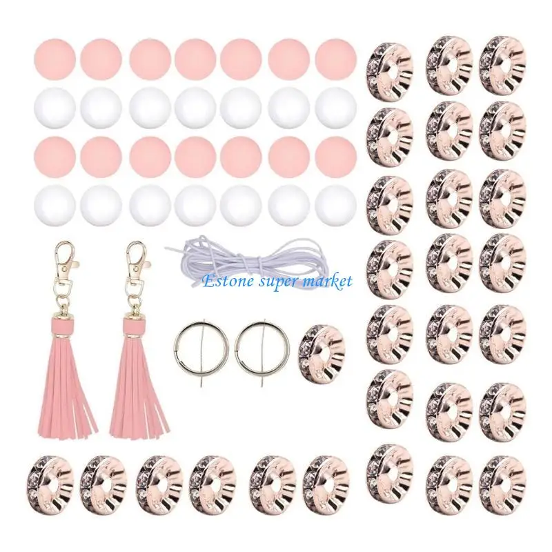 090B مجموعة خرز سيليكون عصرية لسلسلة المفاتيح DIY لصنع أنماط الألوان العصرية والأشكال