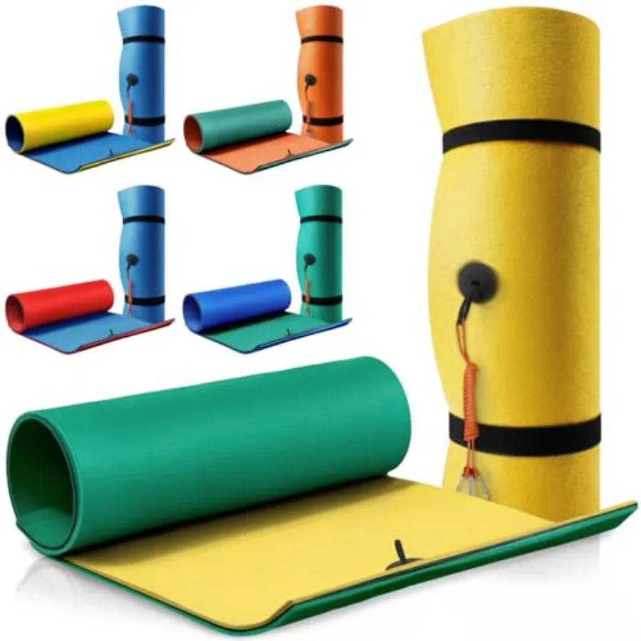 

Премиум-плот-матрас Lily Pad для озер и бассейнов, 8x4 футов (18x6 футов), водный мат-плот, плавучий док, плавучий мат-плот для озер, для взрослых, в цвете Бело-Зеленый