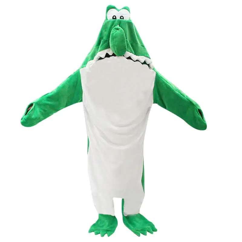 

Wearable Blanket Animal Sleeping Bag Dinosaur Costume Blanket Throw Warm Fuzzy Blanket For Kids Adults Soft Comfy Pyjamas Home