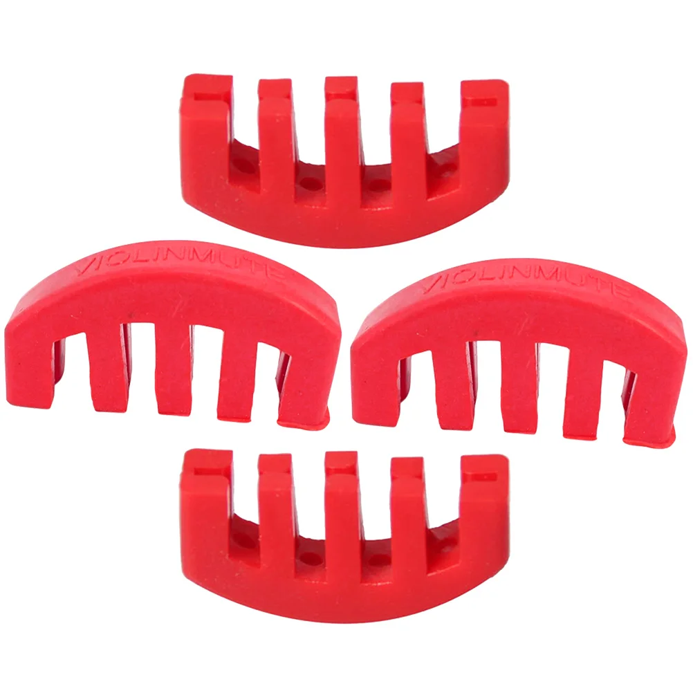 

4 Pcs Violin Mute Practice Aid Tool Performance Accessories Viola Set Reduce Rubber Volume Reducer