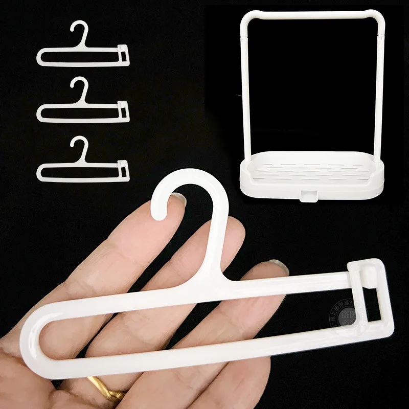 Dollhouse Accessories 15cm 20cm Cotton Doll Clothes Rack BJD Doll Clothes Support Rack Drainage Drying Hanger Furniture Props