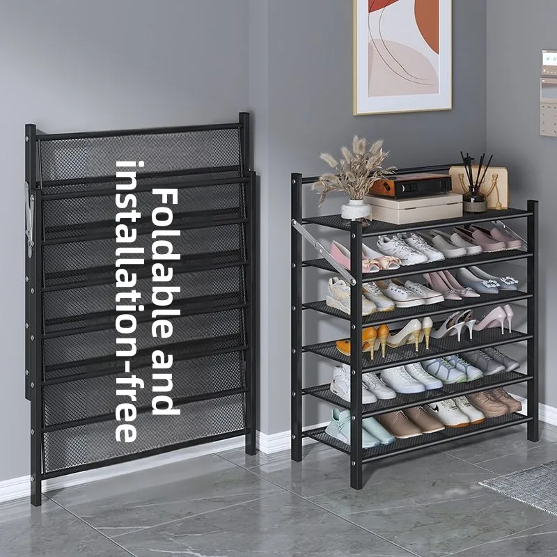 

Многоярусная складная вентилируемая подставка для обуви, штабелируемая полка для обуви, держатель для обуви, мебель для дома, для ботинок, кроссовок, туфель на плоской подошве