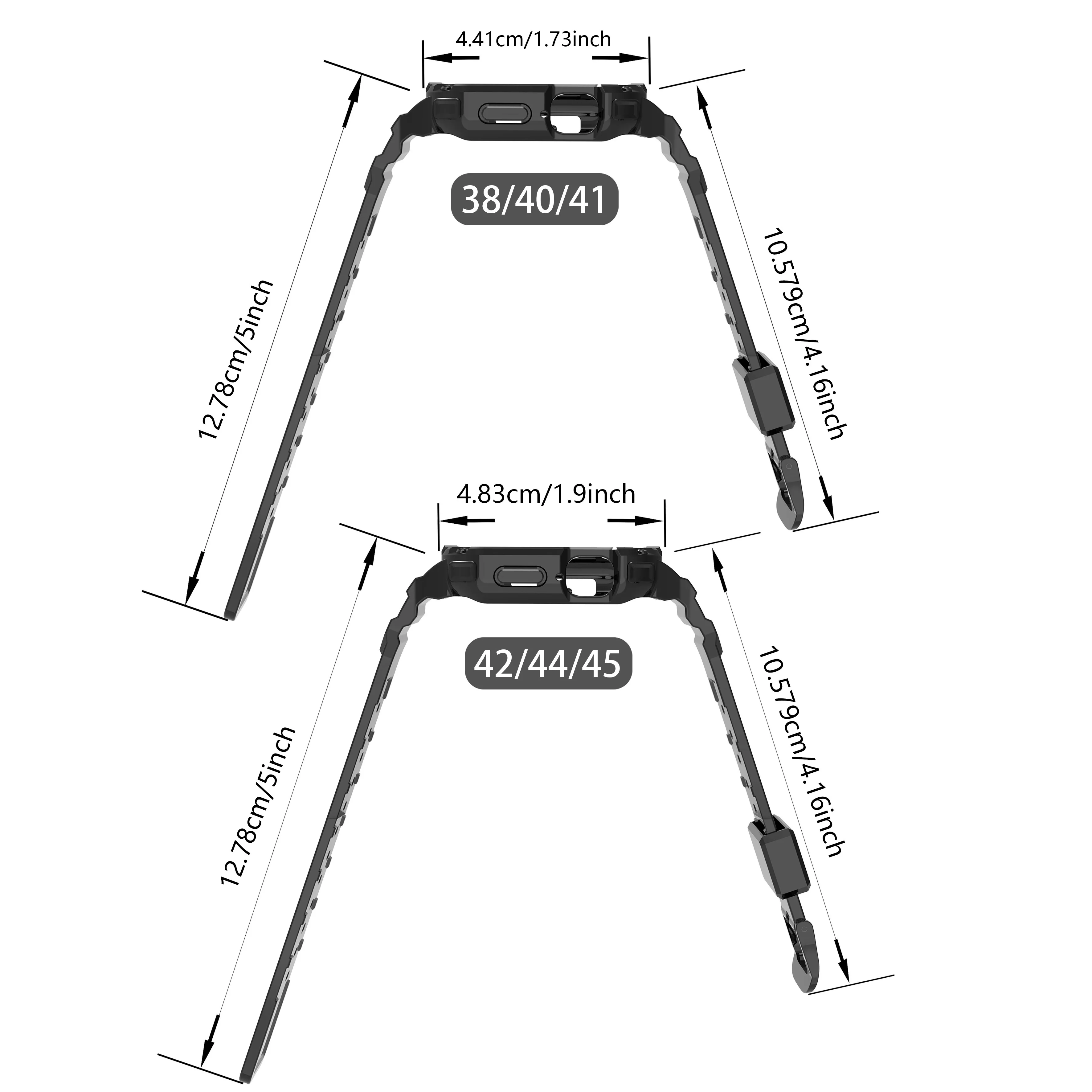 2 حزمة مع حافظة متوافقة مع iWatch 45mm 44mm 42mm لساعة Apple Watch 8 7 6 5 SE 4321 حزام بديل للحماية الرياضية #2