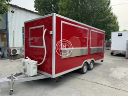 Mobile Food Truck Fully Equipped Pizza Ice Cream Coffee Shop  With Full Kitchen Hot Dog Food Vending Cart Trailer For Sale